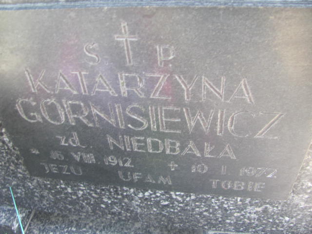 Katarzyna Górnisiewicz 1912 Mogilany - Grobonet - Wyszukiwarka osób pochowanych