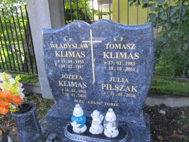 Władysław Klimas 1953 Mogilany - Grobonet - Wyszukiwarka osób pochowanych