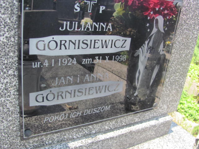 Julianna Górnisiewicz 1924 Mogilany - Grobonet - Wyszukiwarka osób pochowanych