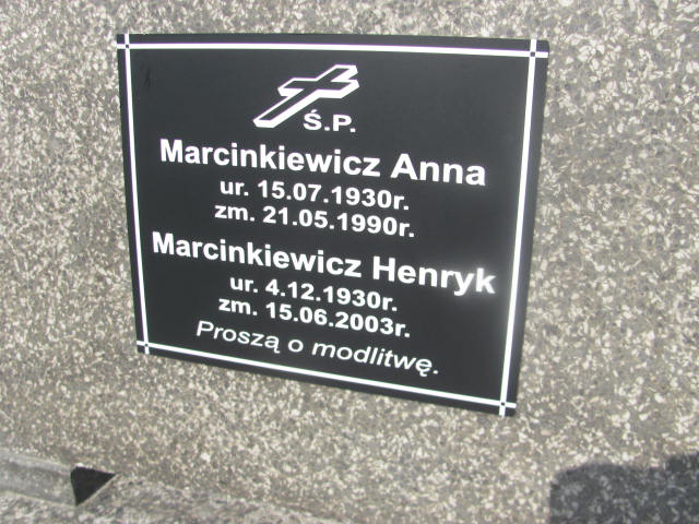 Henryk Marcinkiewicz 1930 Mogilany - Grobonet - Wyszukiwarka osób pochowanych