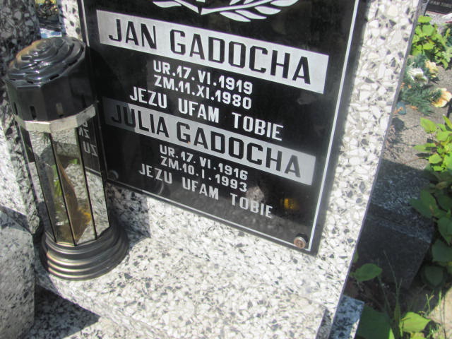 Julia Gadocha 1916 Mogilany - Grobonet - Wyszukiwarka osób pochowanych