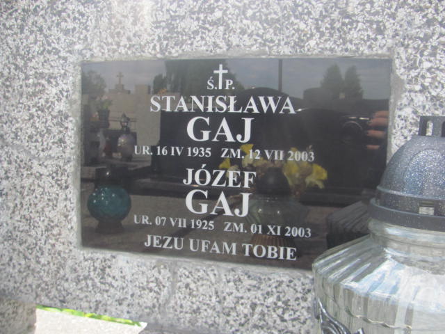 Józef Gaj 1925 Mogilany - Grobonet - Wyszukiwarka osób pochowanych