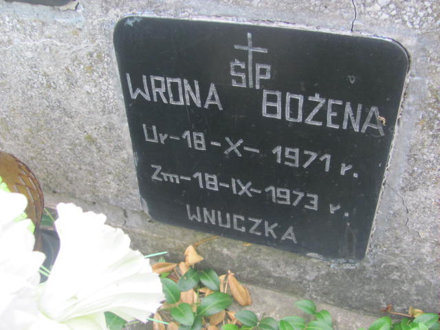 Alina Wrona 1955 Mogilany - Grobonet - Wyszukiwarka osób pochowanych