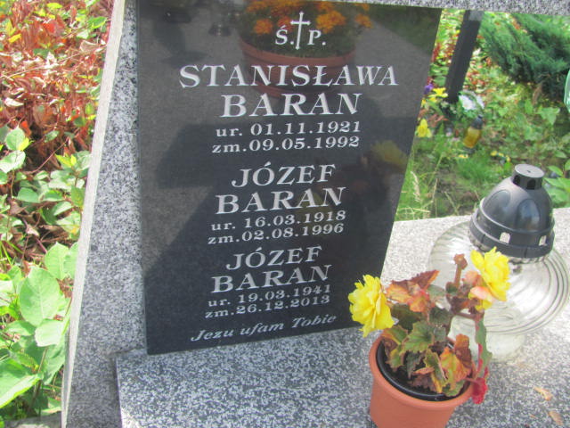 Józef Baran 1941 Mogilany - Grobonet - Wyszukiwarka osób pochowanych